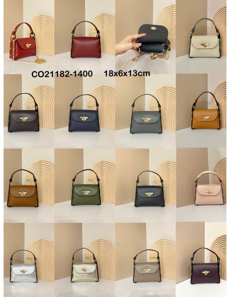 Bolso mano piel abeja cadena