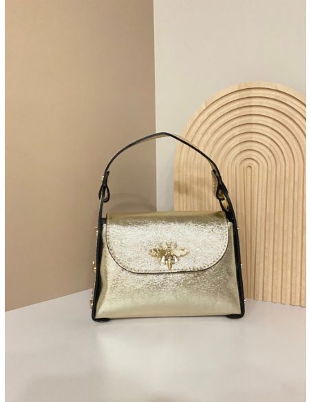 Bolso mano piel abeja cadena
