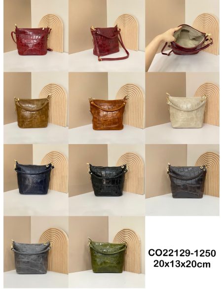 Bolso bandolera piel coco