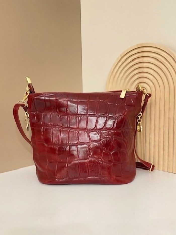 Bolso bandolera piel coco