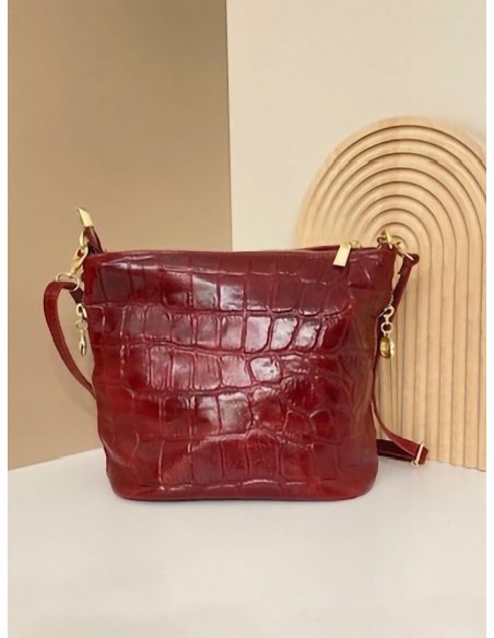 Bolso bandolera piel coco