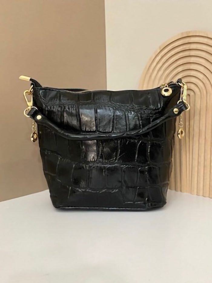 Bolso bandolera piel coco