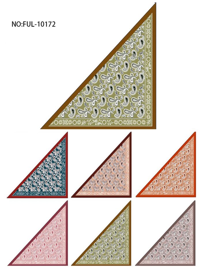 Pañuelo pequeño efecto seda triangular paisley