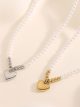 Collana perla charm cuore