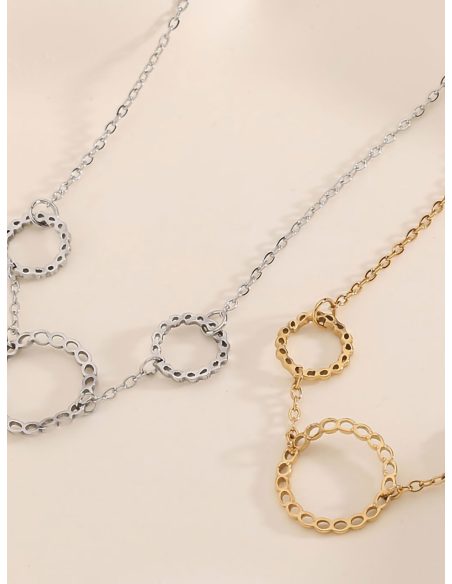 Collar aros entrelazados