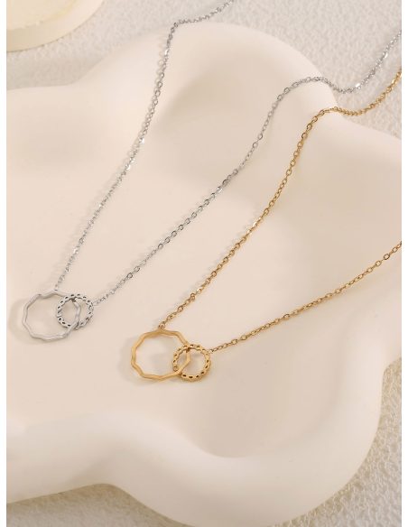 Collar aros entrelazados