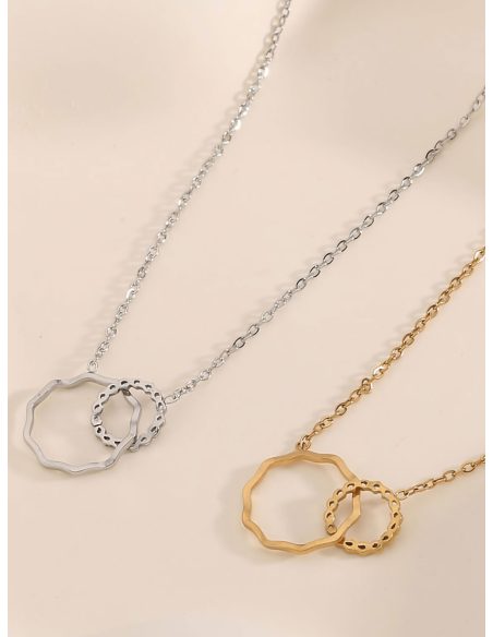 Collar aros entrelazados