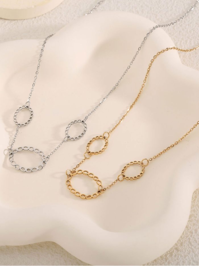 Collier anneaux géométriques