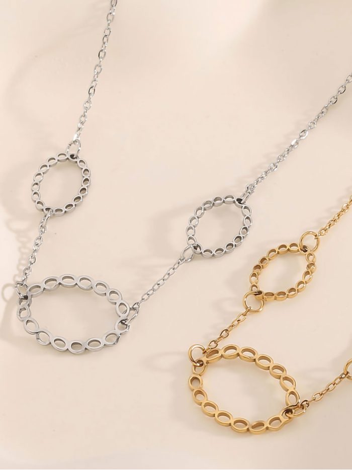 Collier anneaux géométriques