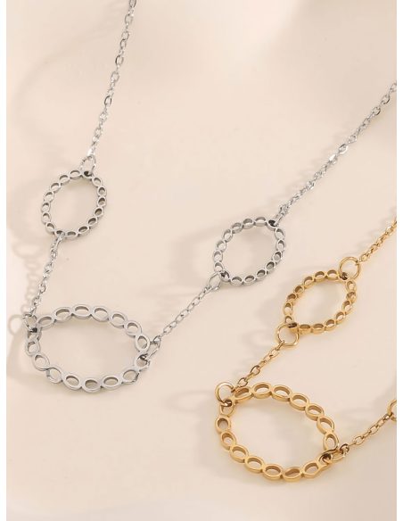 Collier anneaux géométriques