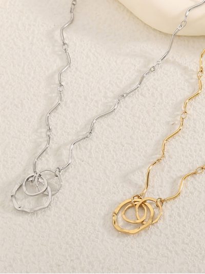 Collar cadena aros entrelazados 2