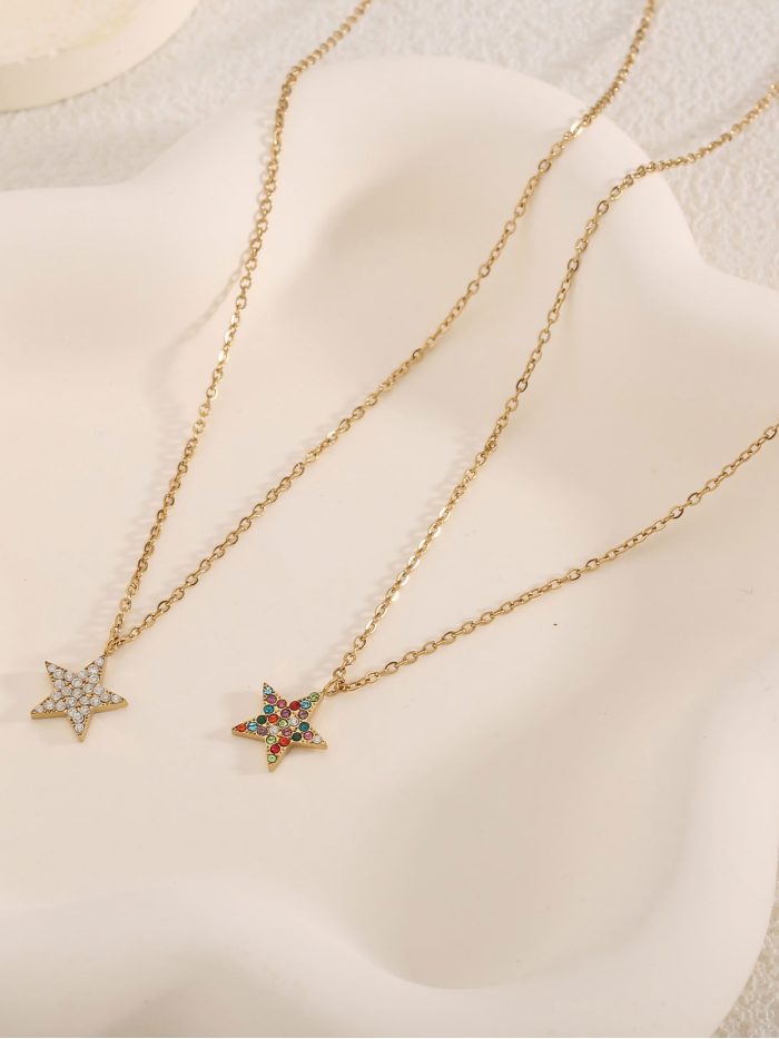 Collana stella con zirconi