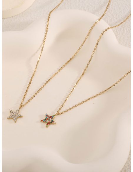 Collana stella con zirconi