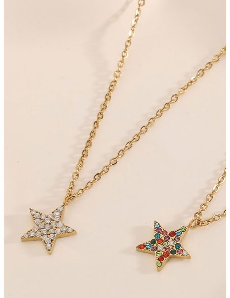 Collana stella con zirconi