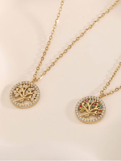 Collar árbol la vida con circonitas 2