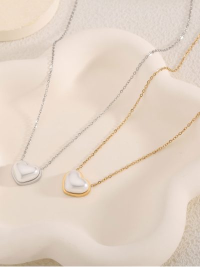 Collana cuore perlato