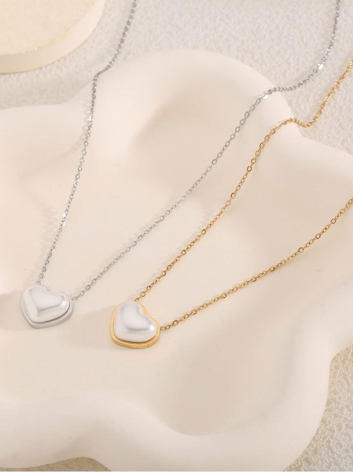 Collana cuore perlato