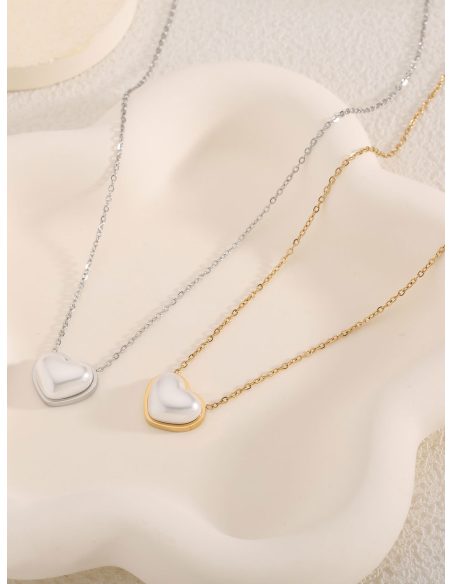 Collana cuore perlato