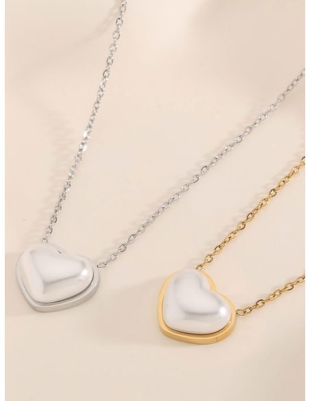 Collana cuore perlato