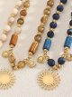 Collar cuentas colgante sol