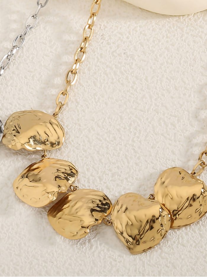 Collier charm effet martelé