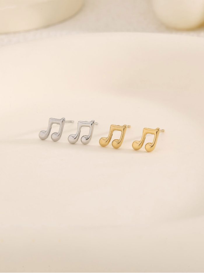 Boucles d'oreilles notes musicales