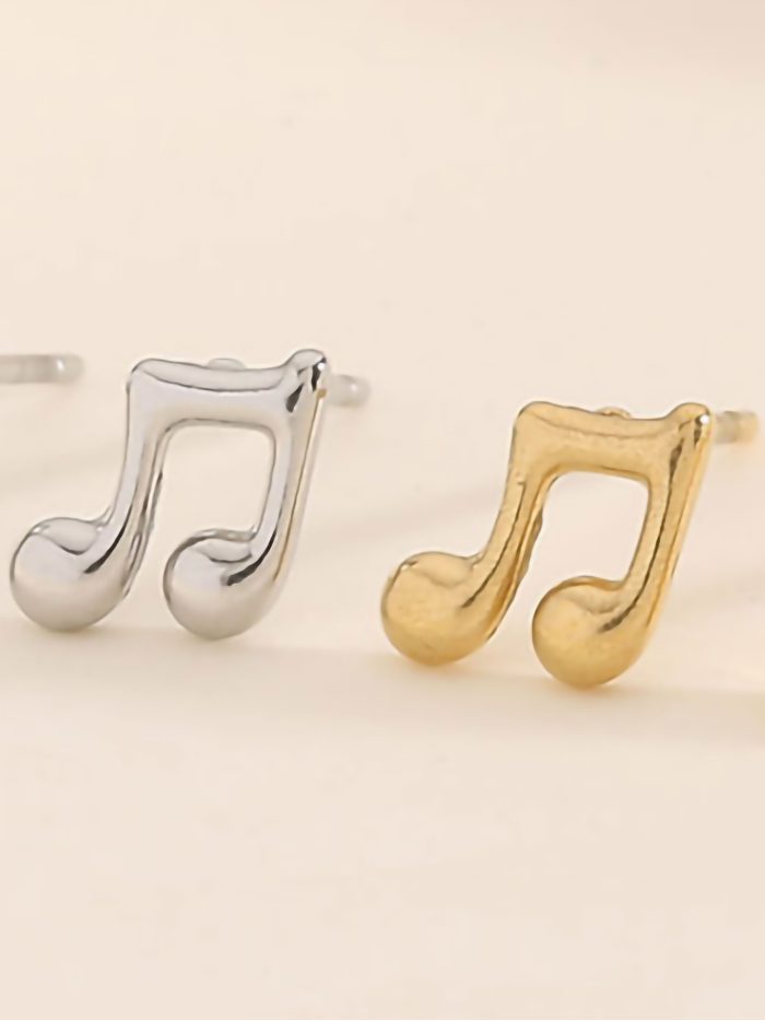 Boucles d'oreilles notes musicales
