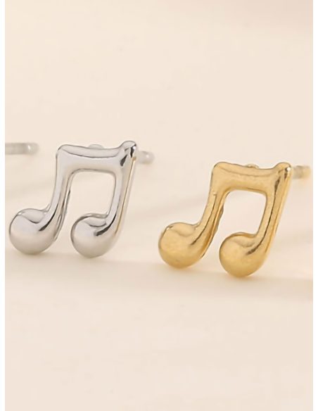 Boucles d'oreilles notes musicales