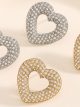 Pendientes corazón con circonitas