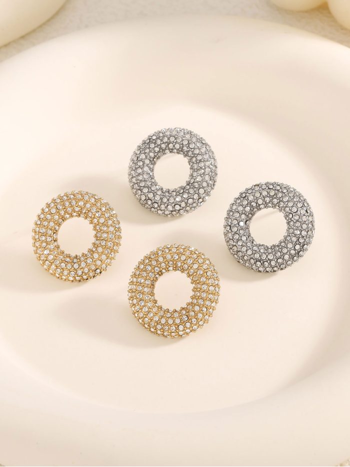 Pendientes círculo con circonitas