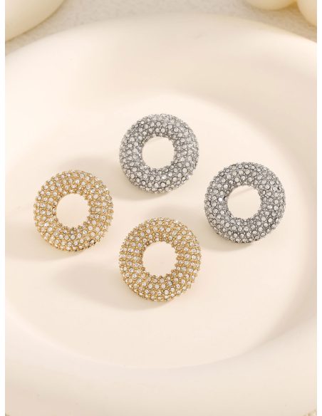 Pendientes círculo con circonitas