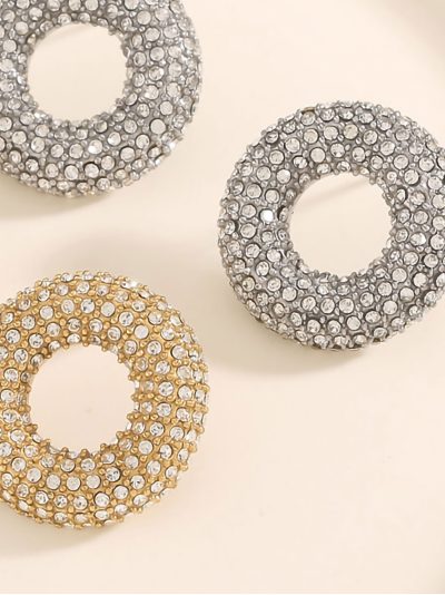 Pendientes círculo con circonitas 2