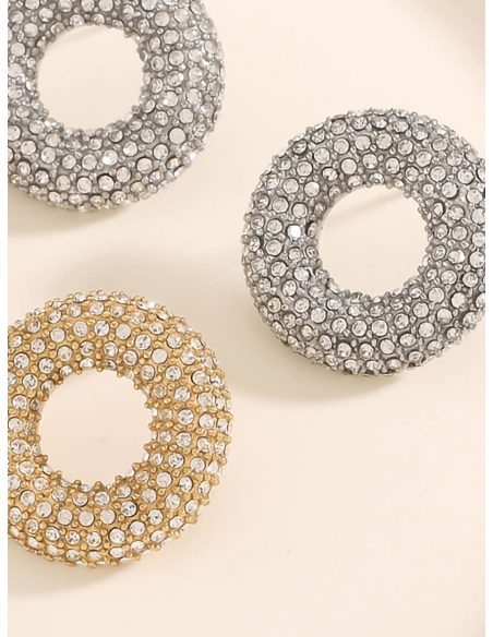 Pendientes círculo con circonitas