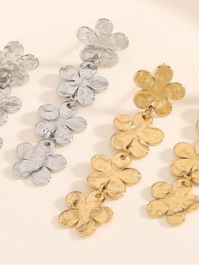 Ohrringe mit langen Blumen 2