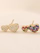Pendientes corazones con circonitas