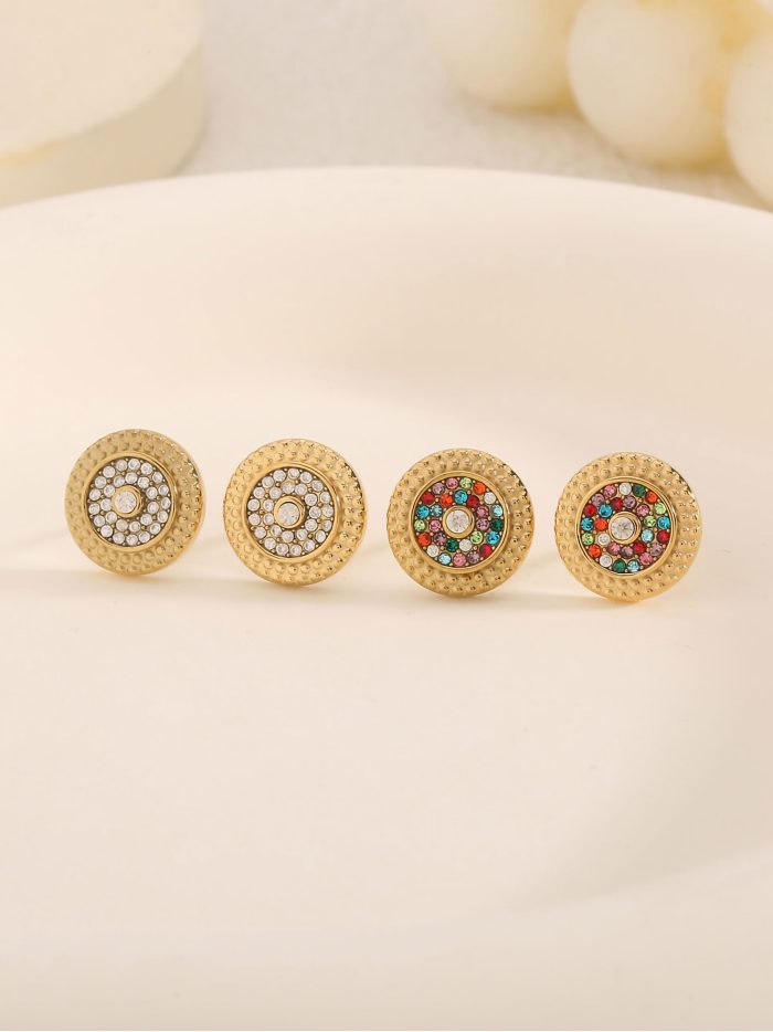 Pendientes mandala con circonitas