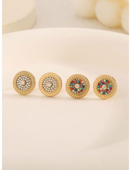 Pendientes mandala con circonitas