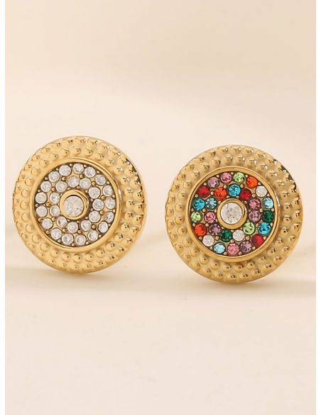 Pendientes mandala con circonitas