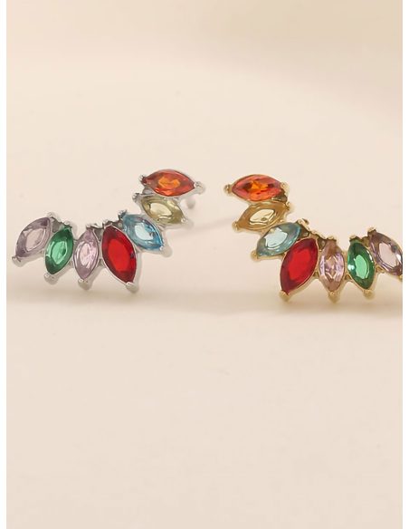 Pendientes con circonitas de color