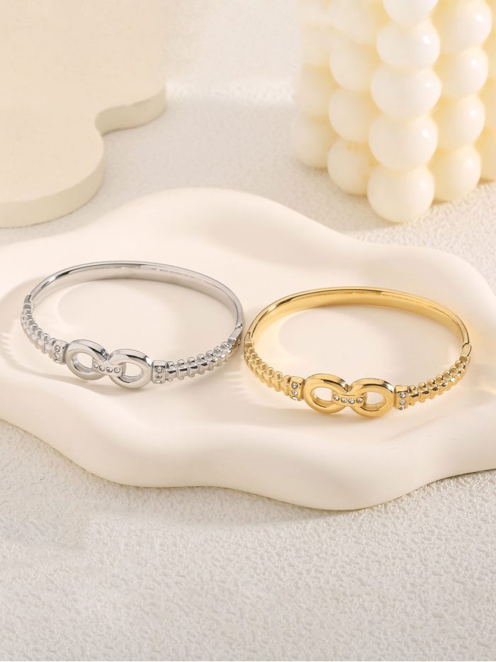 Pulsera rígida eslabón con circonita