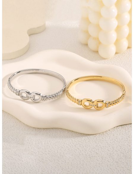 Pulsera rígida eslabón con circonita