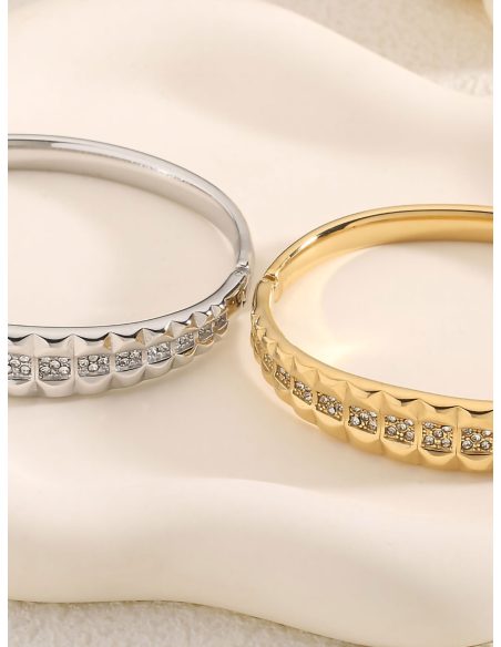 Pulsera rígida con circonita