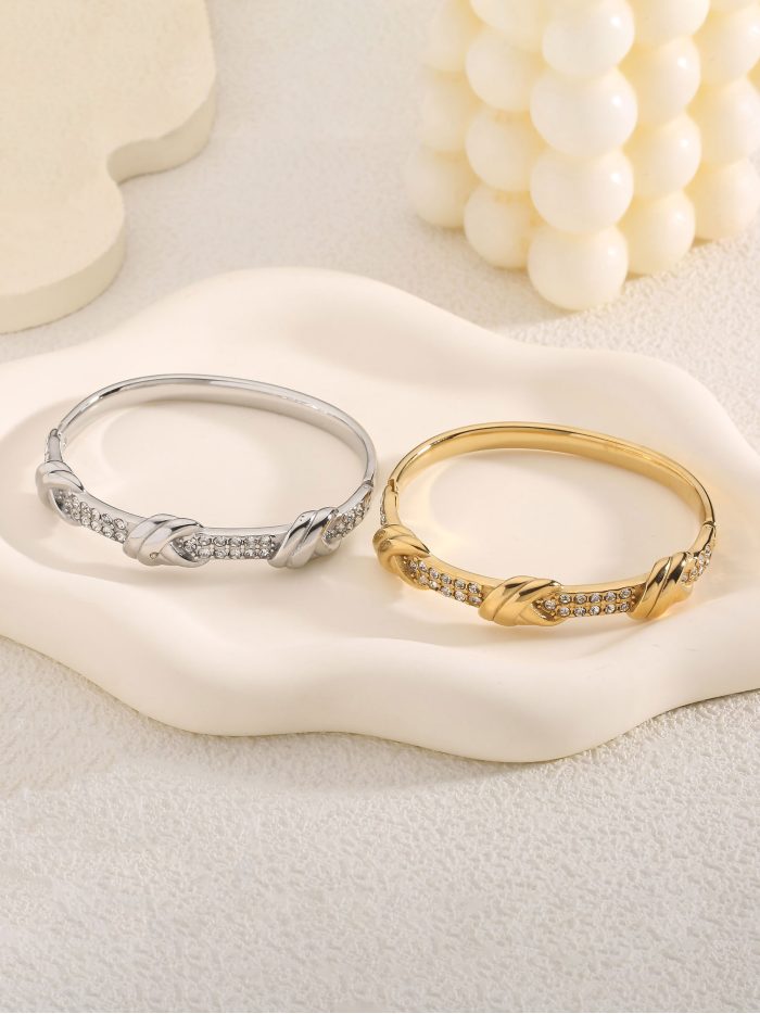 Starre Zirkonia-Geflecht-Armband