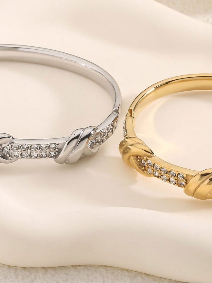 Starre Zirkonia-Geflecht-Armband