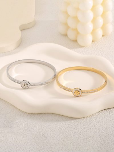 Pulsera rígida copo nieve