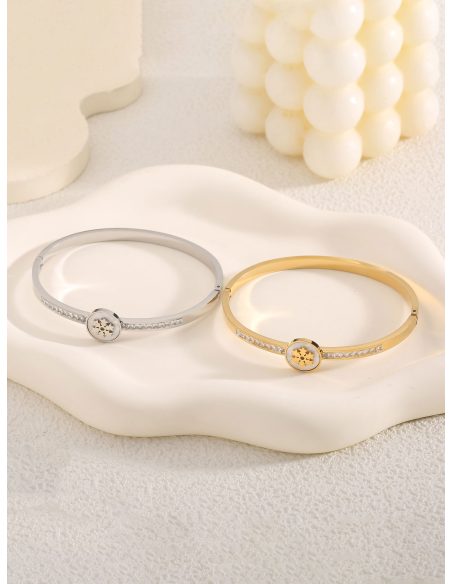 Pulsera rígida copo nieve