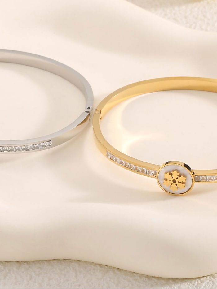 Pulsera rígida copo nieve