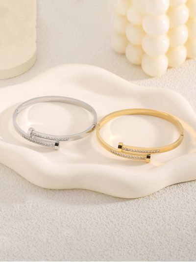 Starre Schraubarmband mit Zirkonia