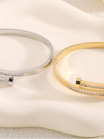 Starre Schraubarmband mit Zirkonia 2