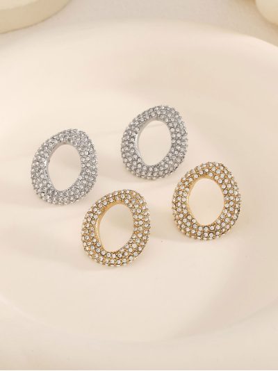 Pendientes círculo con circonitas